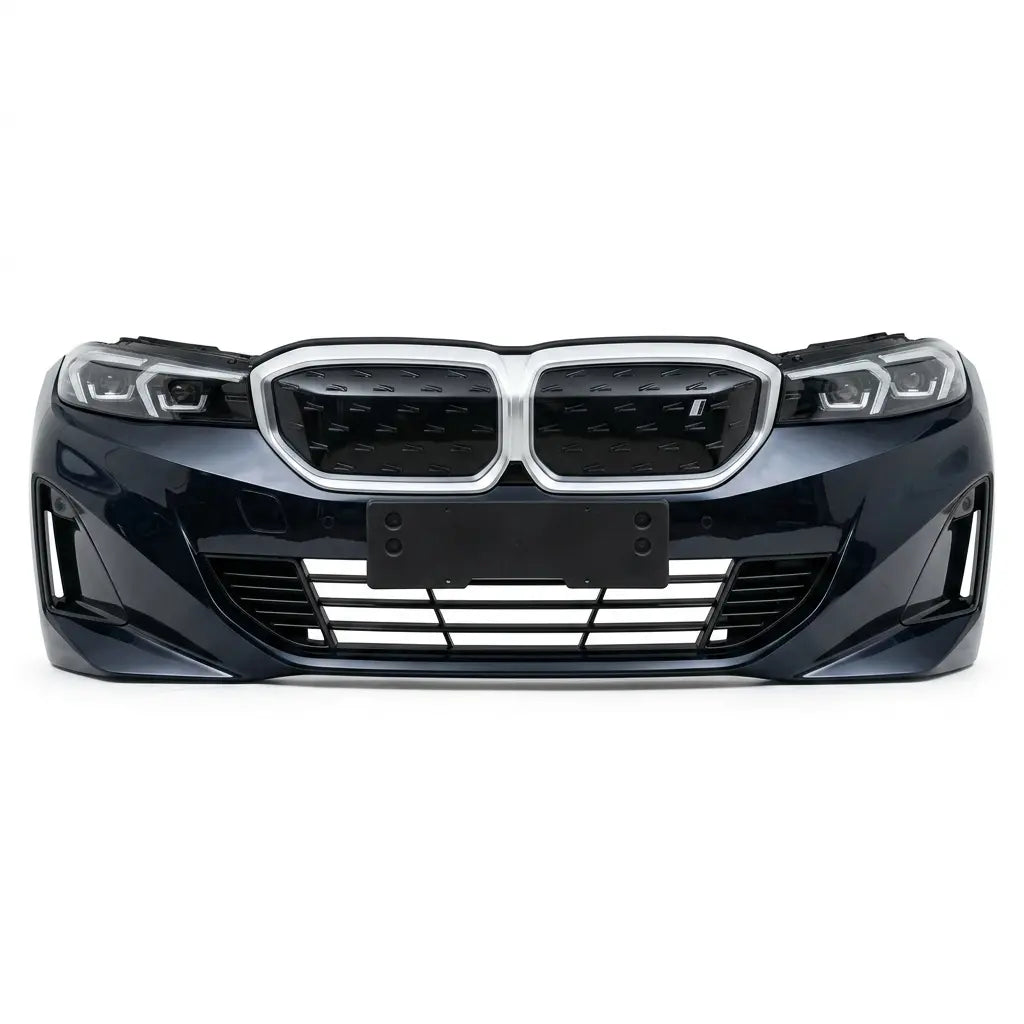 Car front bumper on a white background