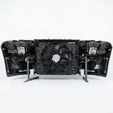 Car radiator with fans on a white background