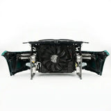 Computer graphics card with cooling system on a white background
