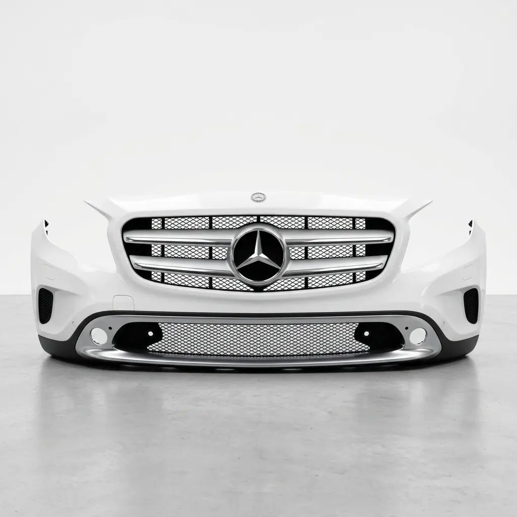 Mercedes-Benz car grille on a white background