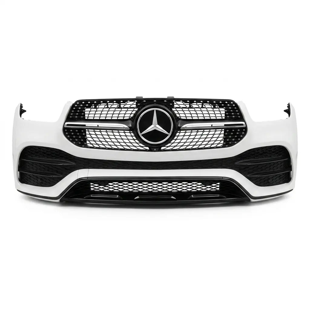 Mercedes-Benz car grille on a white background