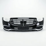 Car bumper with grille on a white background