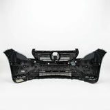 Car bumper assembly on a white background